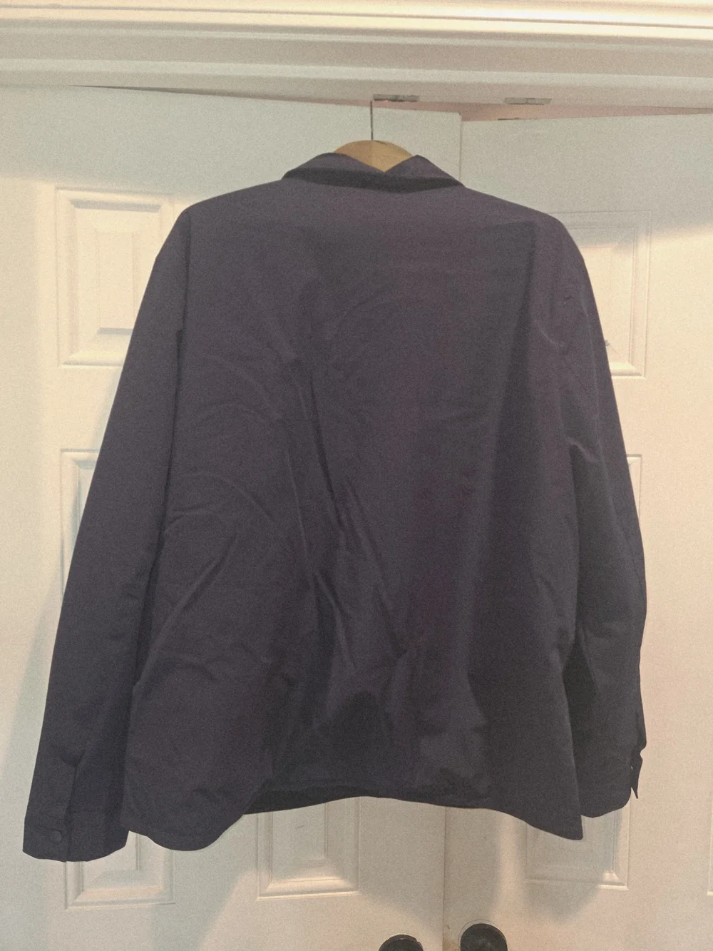 Men's Navy Lightweight Button-Front Shirt Jacket